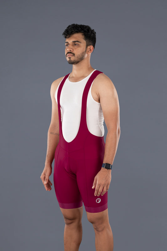 Mens Cycling | Racing Bib Shorts | Sprint | Crimson