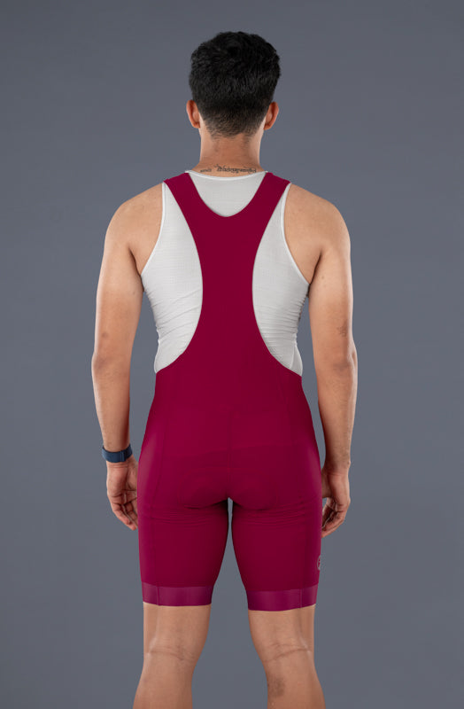 Mens Cycling | Racing Bib Shorts | Sprint | Crimson