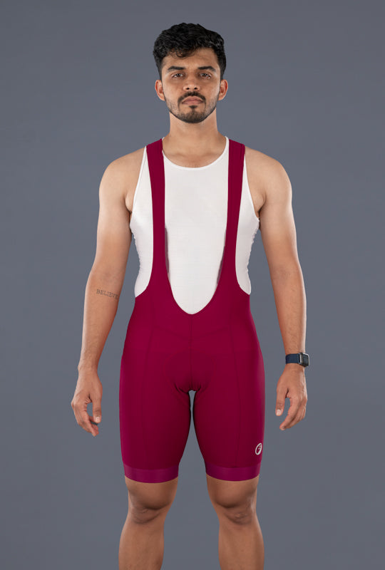 Mens Cycling | Racing Bib Shorts | Sprint | Crimson