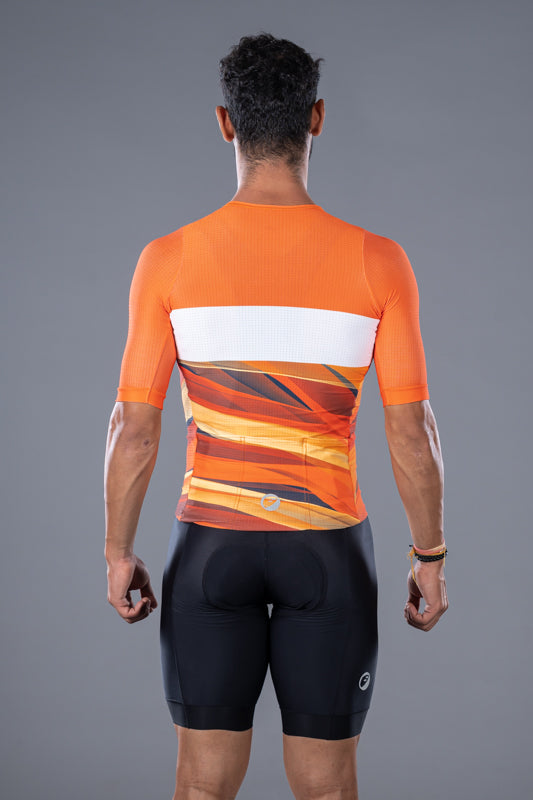 Men's Race fit Dust Storm Cycling Jersey backside view