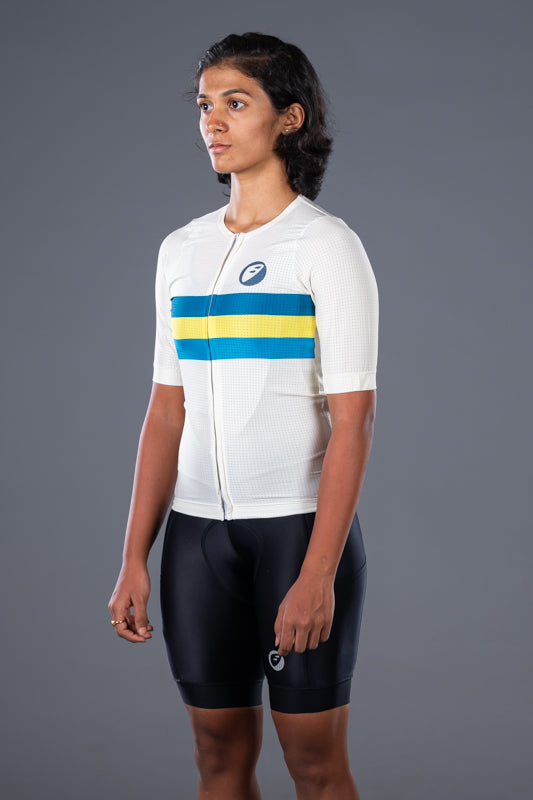 Women's Elite fit Ivory Cycling Jersey